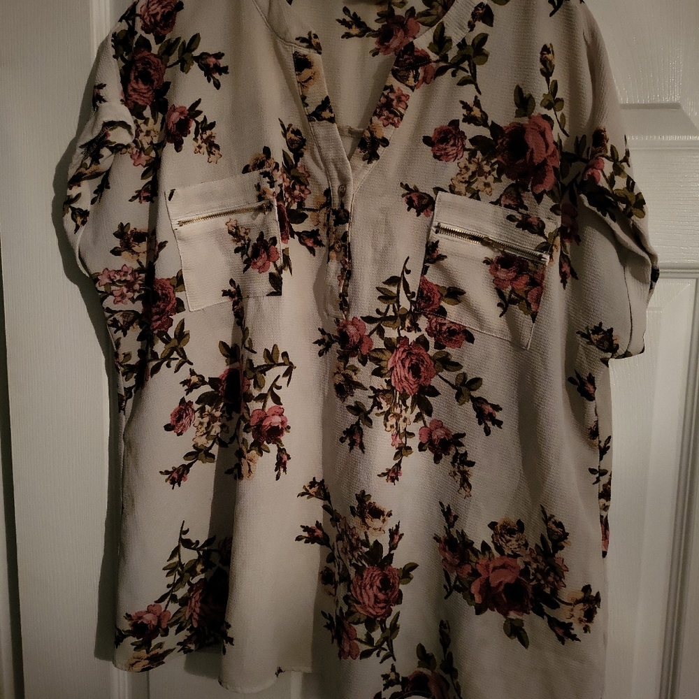 Flower And Feather Top